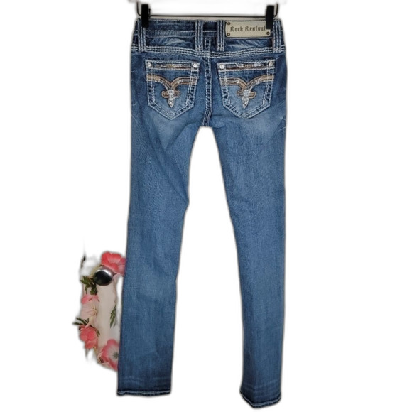 Rock Revival Charon Straight Stretch denim Jeans size 24 - Picture 8 of 12